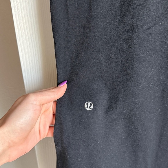 LULULEMON Groove Pant Black Low Rise Y2K Blue Waistband Yoga Pants Size 8 - Picture 5 of 8